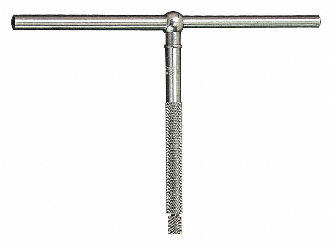 STARRETT Telescoping Gauge 1 Pieces, 3 1/2 in to 6 in Range, 3.25 in Max Measuring Dp 30C259