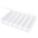 COMPARTMENT BOX, 8¾ X 13 X 2⅜ IN, CLEAR, 6 COMPARTMENTS, 0 ADJUSTABLE DIVIDERS, SNAP
