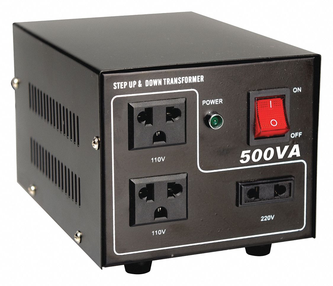 GRAINGER APPROVED Step Up/Step Down Voltage Converter 220 To 110V AC 