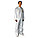 COLLARED DISPOSABLE COVERALLS, MICROPOROUS FILM, ELASTIC CUFFS/ANKLES, M, 6 PK, WHITE