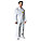 COLLARED DISPOSABLE COVERALLS, MICROPOROUS FILM, ELASTIC CUFFS/ANKLES, M, 6 PK, WHITE