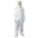 HOODED DISPOSABLE COVERALLS, MICROPOROUS FILM, SERGED SEAM, WHITE, 2XL, 6 PK