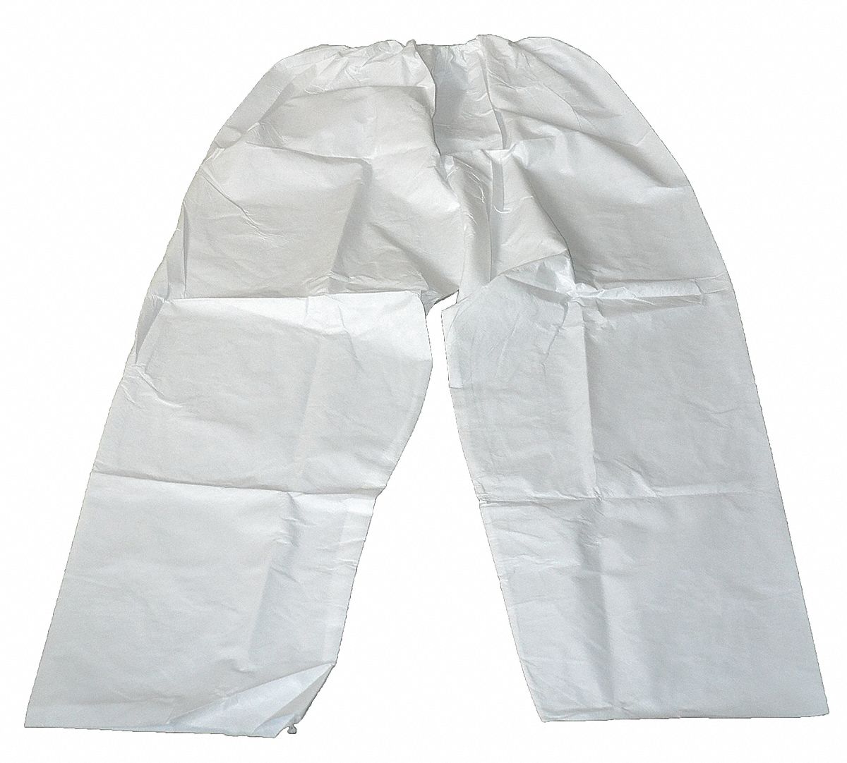 DISPOSABLE PANTS, 65 G/SQ MWT, L/XL, ELASTIC CUFFS, WHITE, SERGED SEAM, L/XL, 12 PK