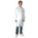 DISPOSABLE LAB COAT, MICROPOROUS FILM LAMINATE, MANDARIN COLLAR, BUTTON, WHT, 30 PKM