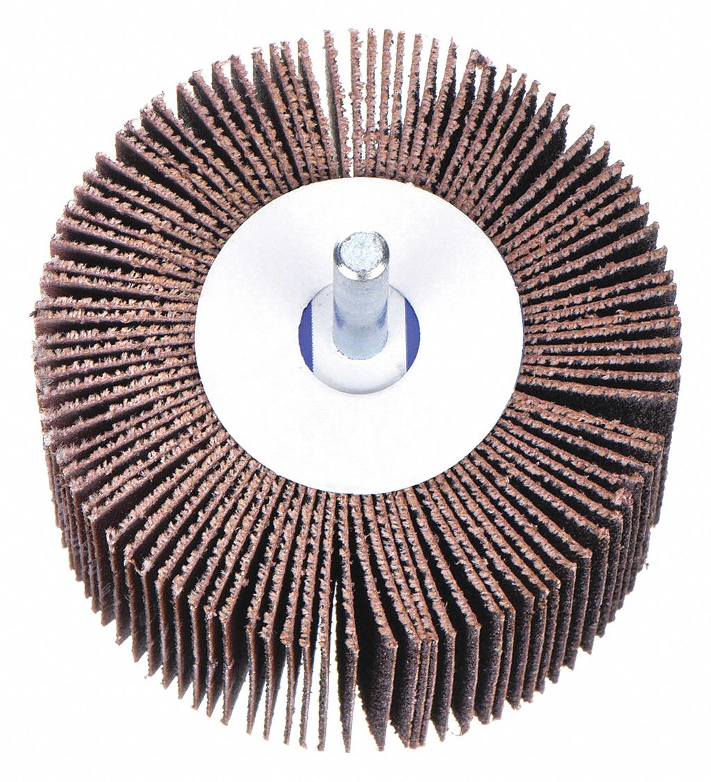 MERIT, 3 in Dia x 2 in W, 1/4 in StraightShank, Flap Wheel 30C755