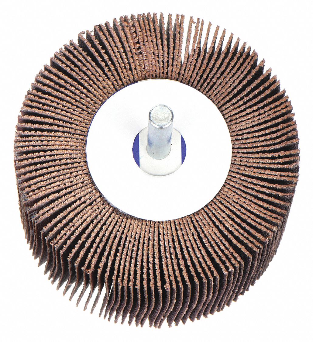 MERIT, 3 in Dia x 2 in W, 1/4 in StraightShank, Flap Wheel 30C757