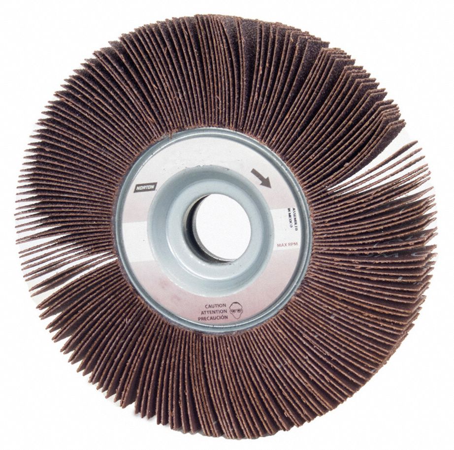 NORTON Coated Unmounted Flap Wheel, 120 Grit Ceramic, 5 in Diameter, 1