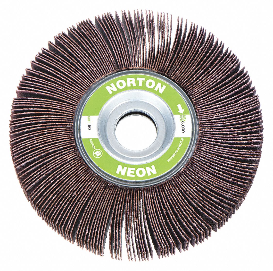 NORTON, 8 in Dia x 1 in W, 1 in Arbor, Unmounted Flap Wheel 30C840