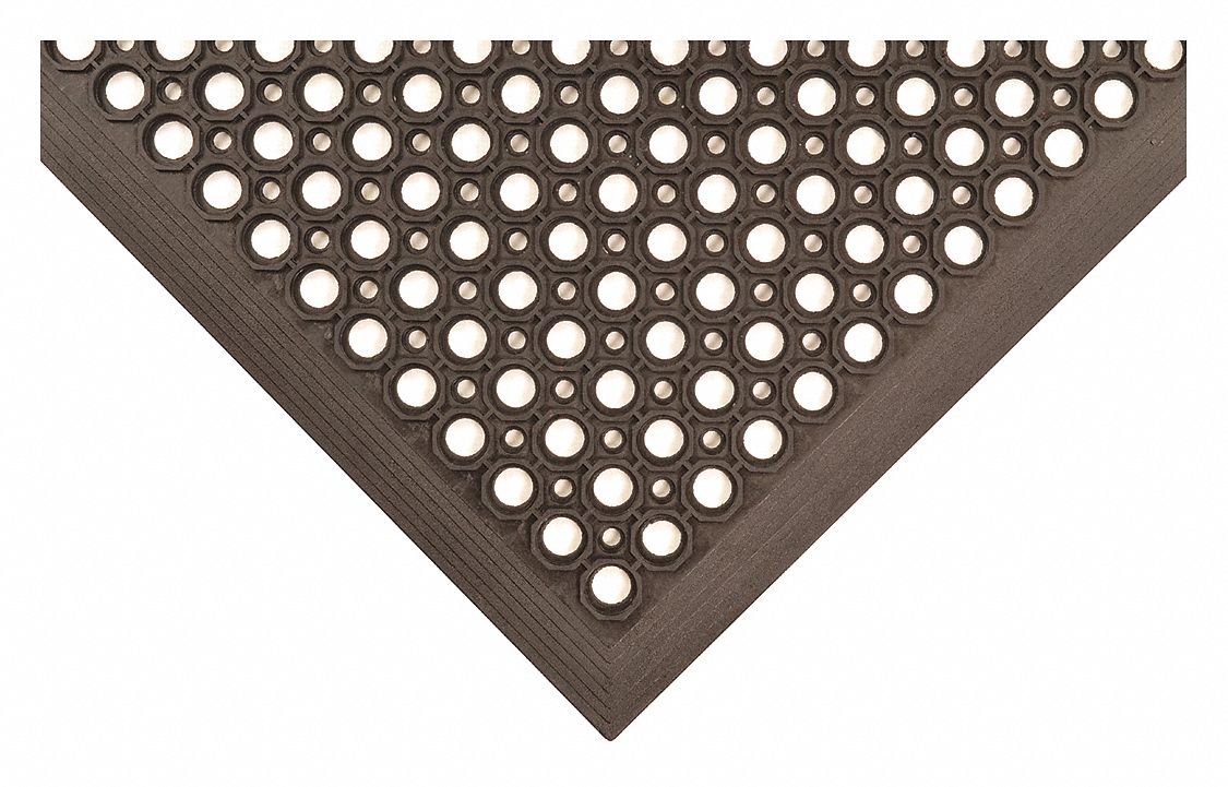 GRAINGER APPROVED Antifatigue Mat 3 ft x 5 ft, 1/2 in Thick, Raised