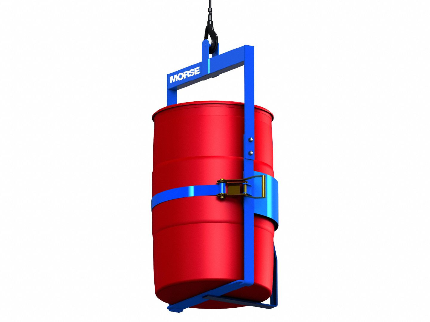 Drum Lifter: For 55 gal Drum Capacity, Fiber/Metal/Plastic, 1, 000 lb Wt Capacity, Body, Blue