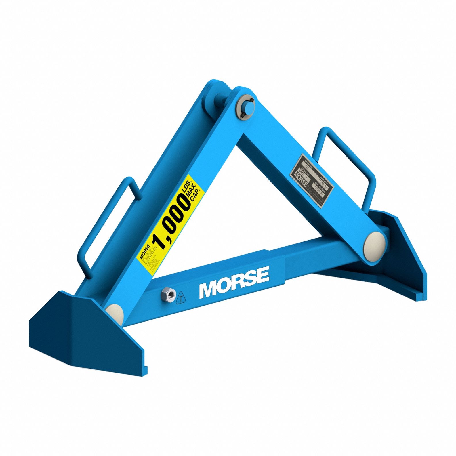 Drum Lifter: 2 Grip Points, For 30 to 85 gal Drum Capacity, Metal, 1, 000 lb Wt Capacity, Rim