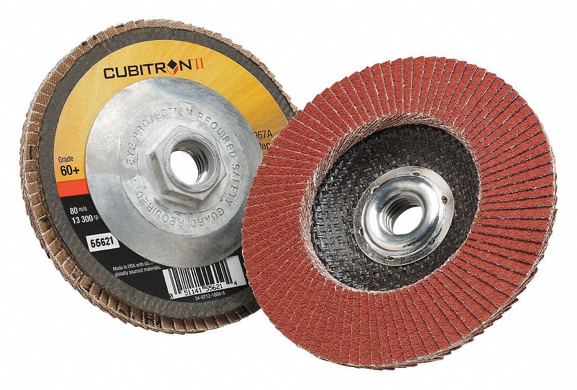 115mm 2 x 60 Grit Flap Discs Sanding Grinding Rust Removing For 4-1/2" Grinder 