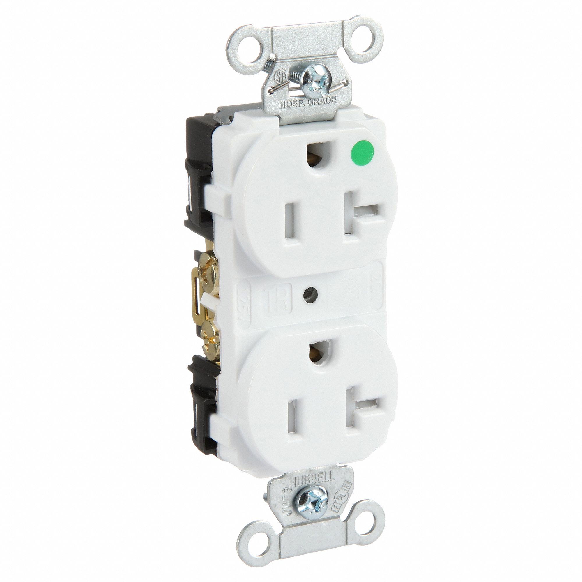 HUBBELL-PRO HOSP,DBL,20A/125V,INV,BLNC