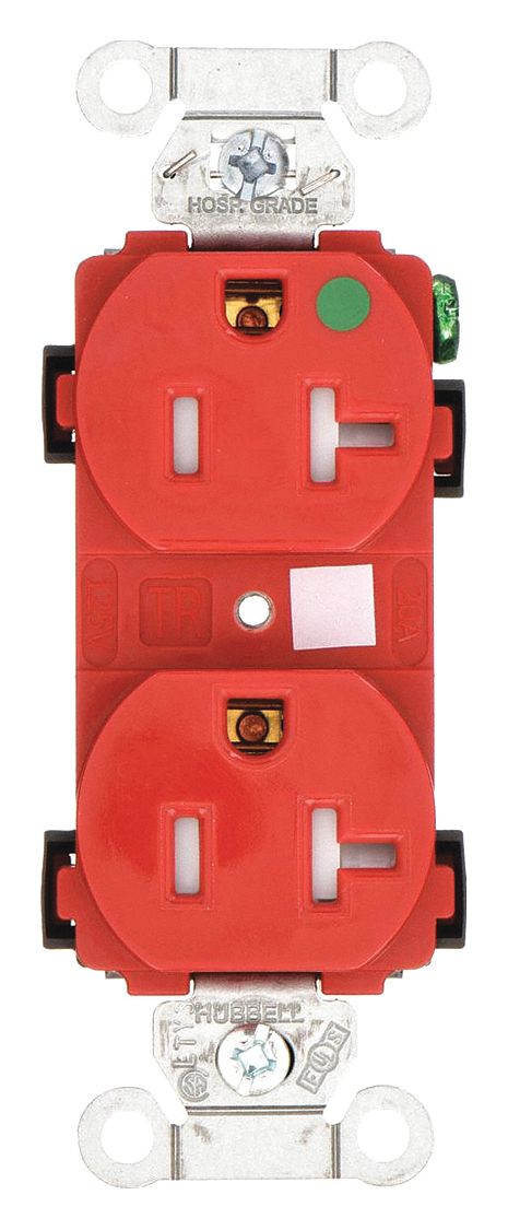 HUBBELL-PRO HOSP,DBL,20A/125V,INV,RG