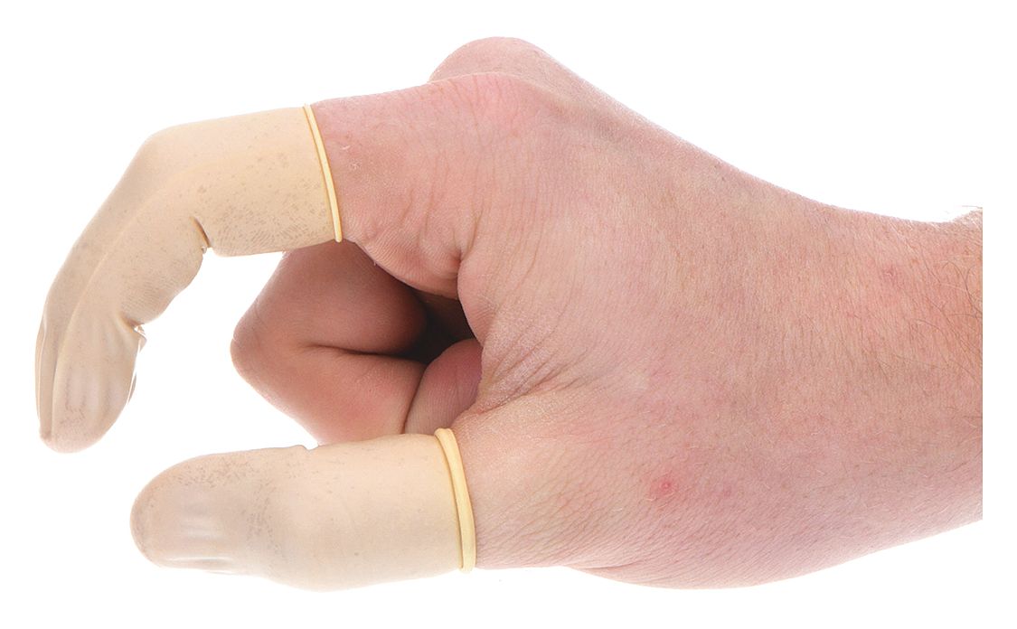 DOIGTIERS POUDRÉS,LATEX DE CAOUTCHOUC NATUREL,3MIL,BEIGE,P,720PQT