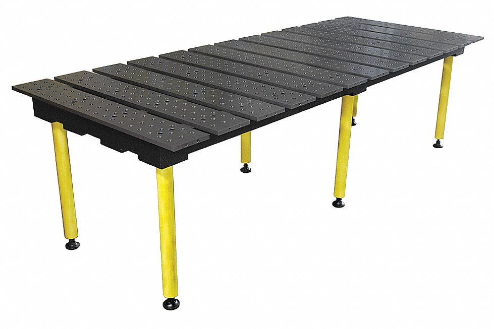 welding table with holes