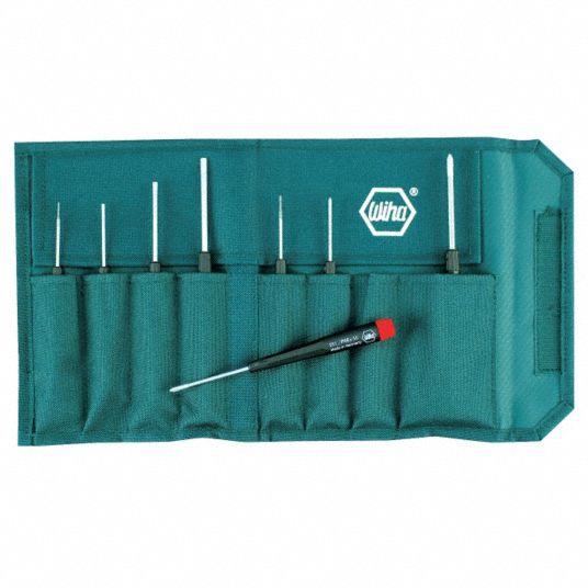 WIHA, 8 Pieces, Phillips/Slotted Tip, Precision Screwdriver Set