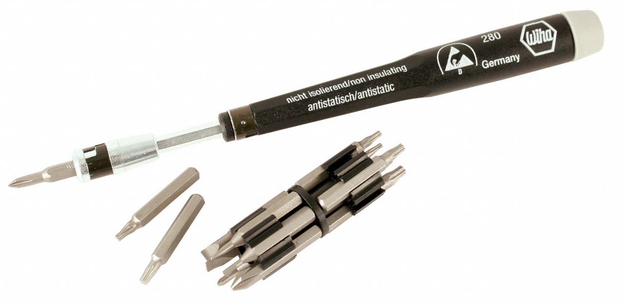 WIHA TOOLS MultiBit Screwdriver, Phillips, Slotted, Torx, Friction