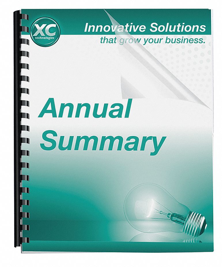 BINDING COVERS,CLEAR,11IN H