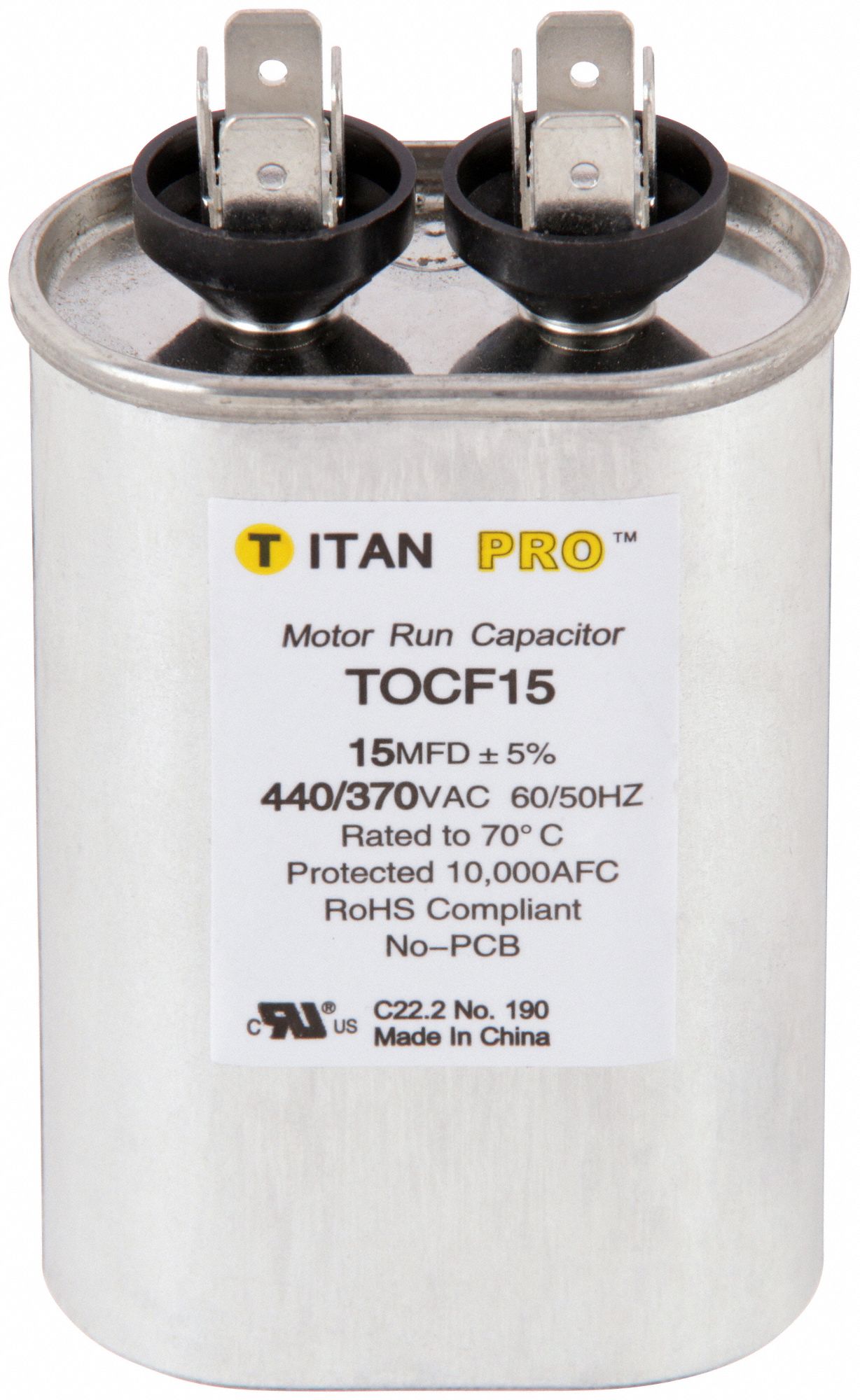 CNDNSTR MARCHE MOTEUR,15 MFD,H 3-9/16 PO