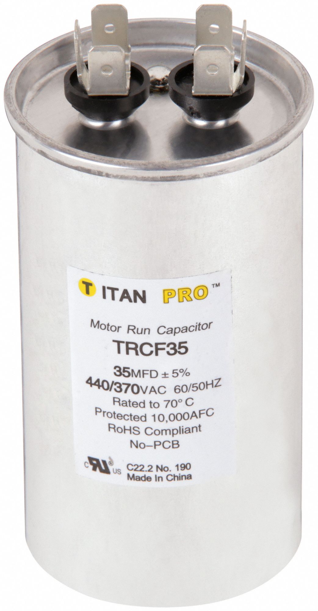 Titan Pro TTMJ36 Motor Start Capacitor – 36-43 MFD UF / 220-250 VAC