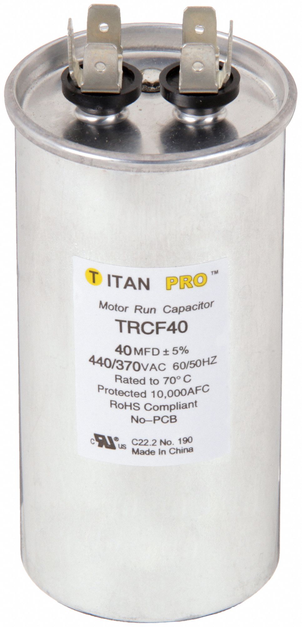 CNDNSTR MARCHE MOTEUR,40 MFD,H 4-7/16 PO