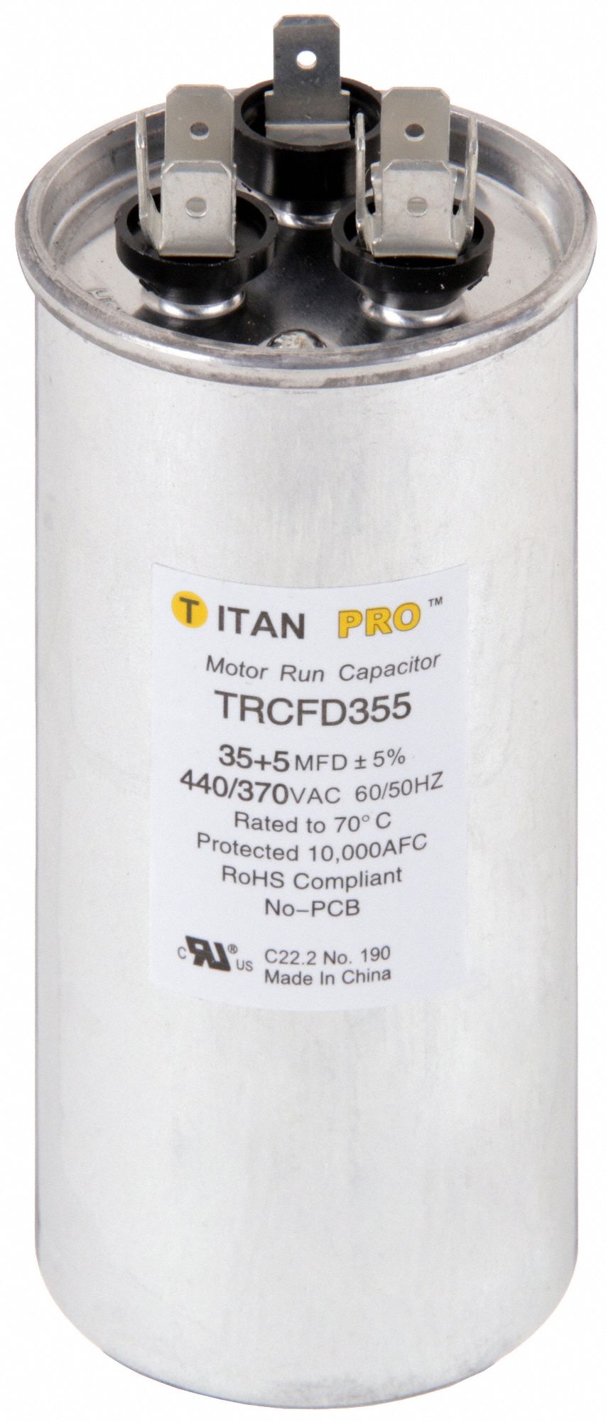 30/5 MFD 370 Volt Dual Run Capacitor – Round, For Carrier HC98JA031D