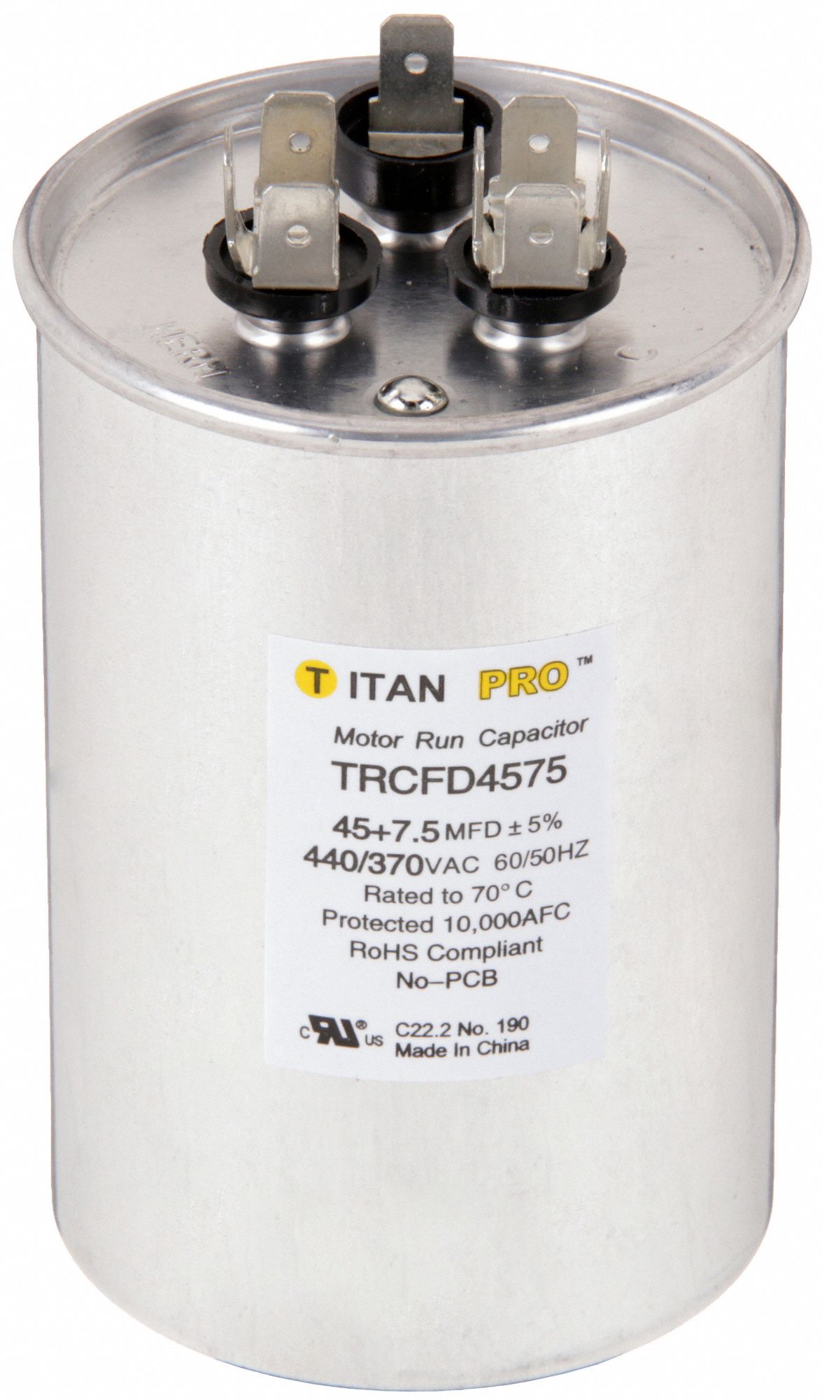RT-92761  Amazon.com: TITAN PRO Motor Dual Run Cap, 60/7.5 MFD, 370