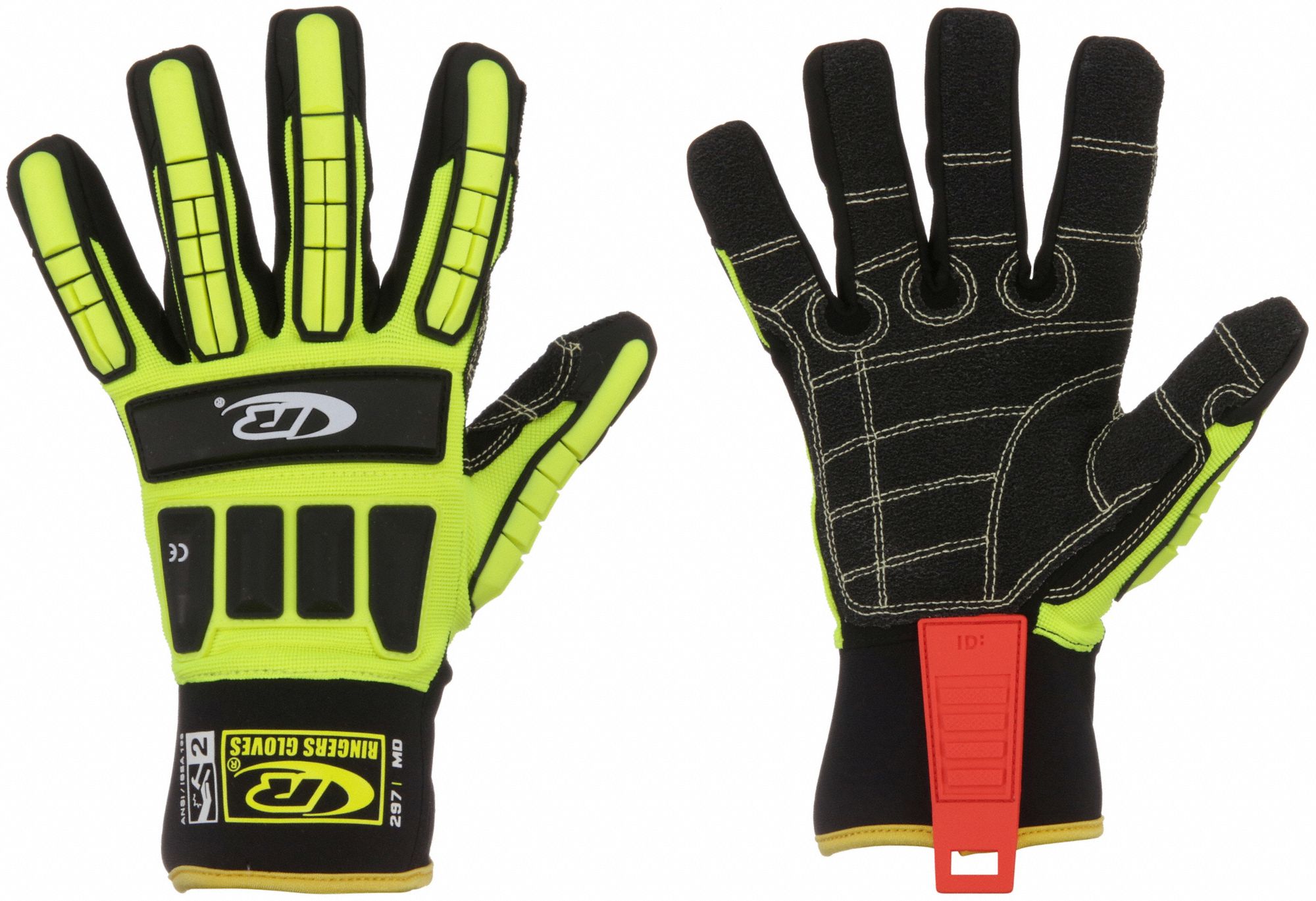 Mechanics Gloves: 2XL ( 12 ), Riggers Glove, Synthetic Leather, Palm Side, TPR, 1 PR