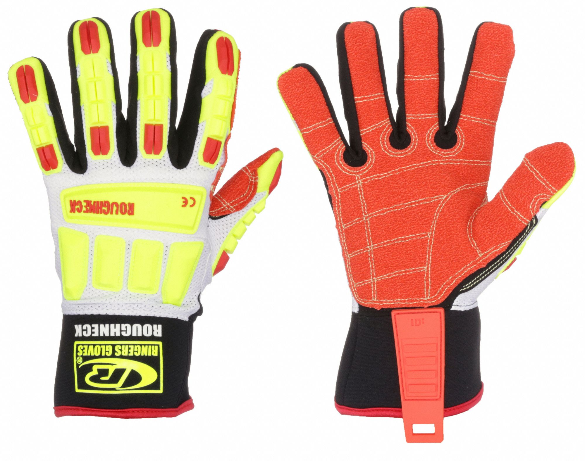 Mechanics Gloves: 2XL ( 12 ), Riggers Glove, Synthetic Leather, Palm Side, TPR, 1 PR