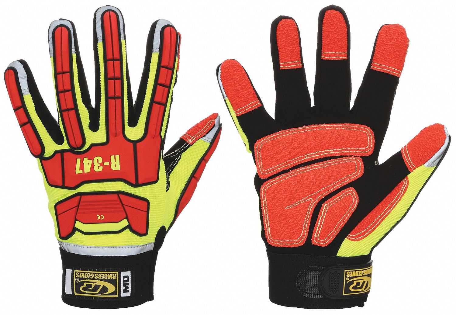 GANTS DE SAUVETAGE MÉCANICIENS,VERT,M/8,RÉSISTANT COUPURE,HAUTE VISIBILITÉ
