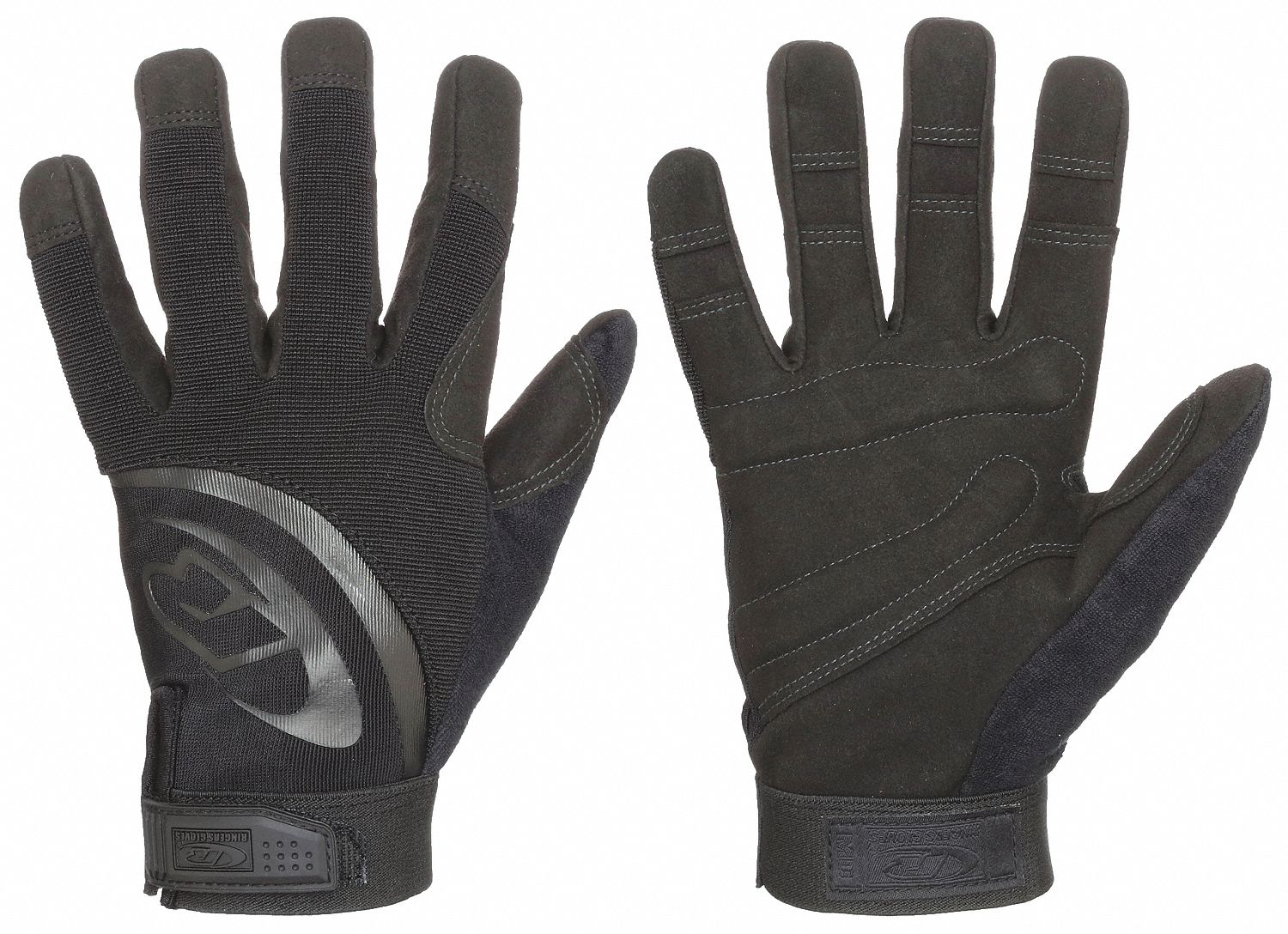 MECHANICS GLOVES, ROPE, RESCUE, BLACK, LEATHER, XL