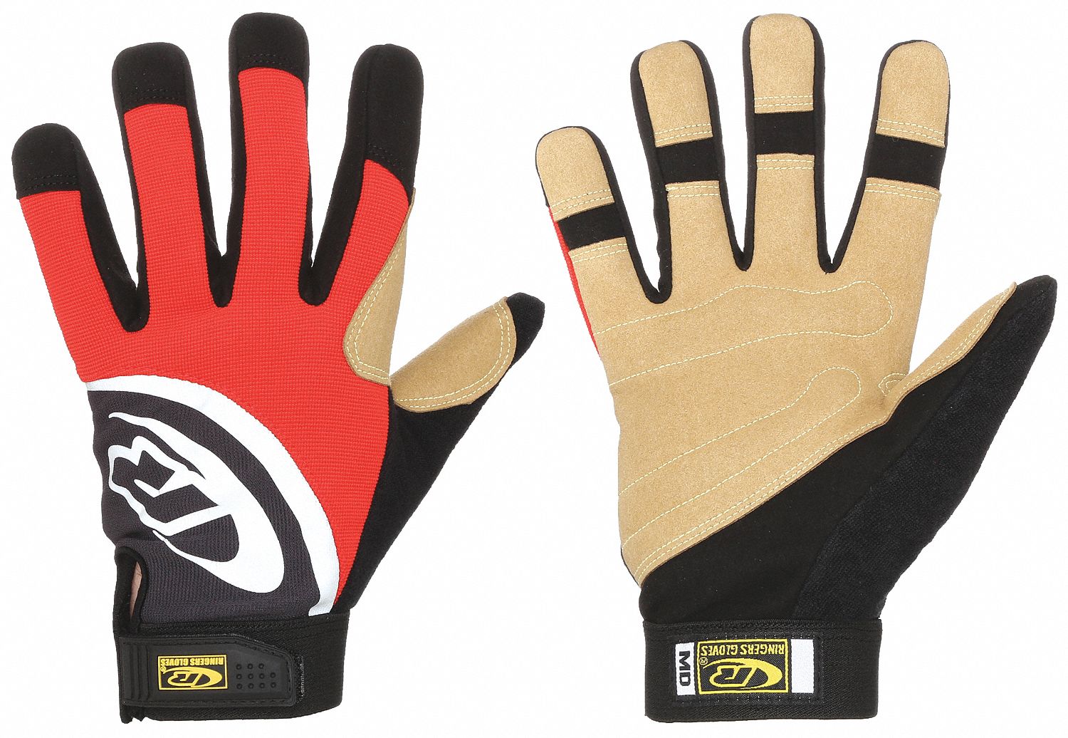 MECHANICS GLOVES ROPE, RESCUE, RED, LEATHER, XXXL