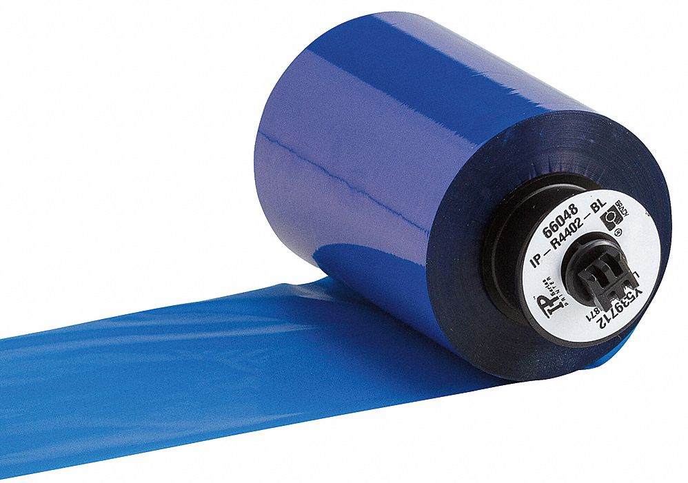 Single-Color Printer Ribbon: 3 1/4 in x 984 ft, Blue, Resin, R4400