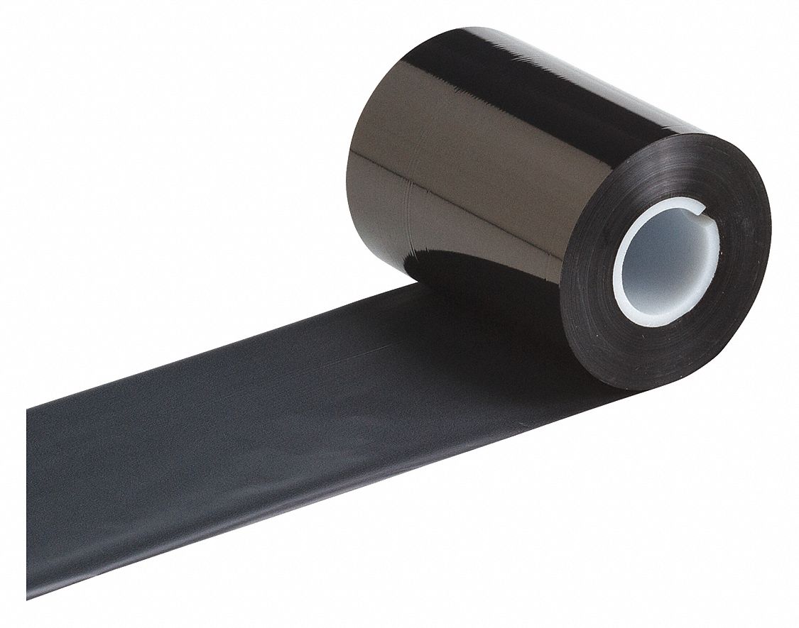 Single-Color Printer Ribbon: 3 1/4 in x 984 ft, Black, Resin, R6000