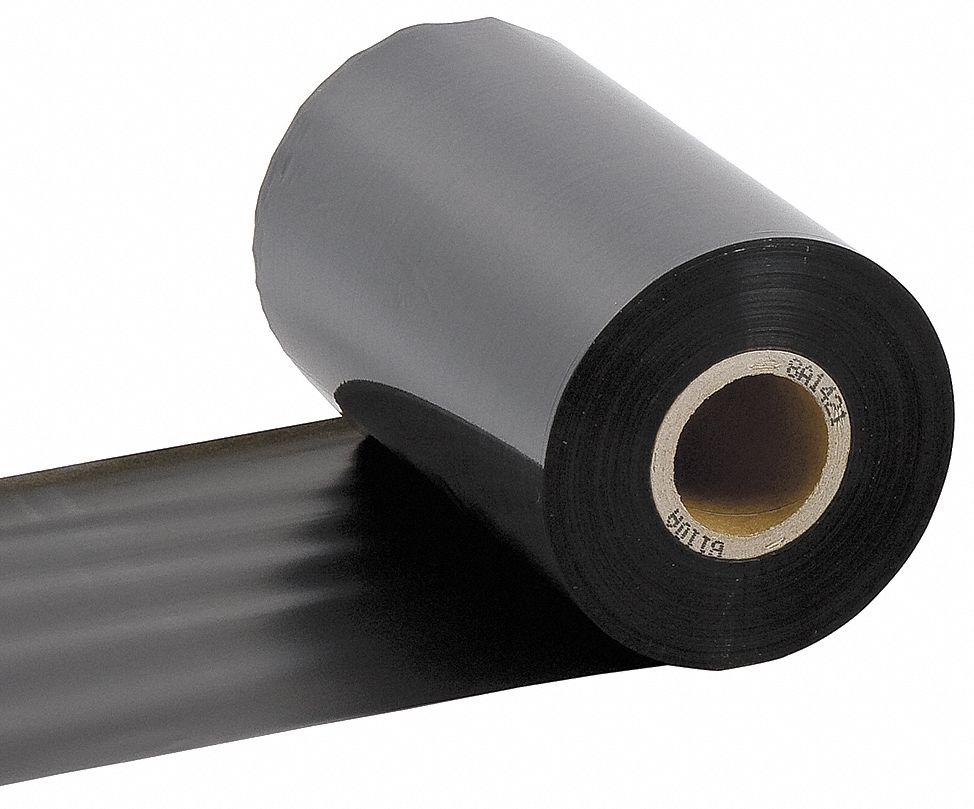 Single-Color Printer Ribbon: 4 5/16 in x 984 ft, Black, Wax/Resin, R4300