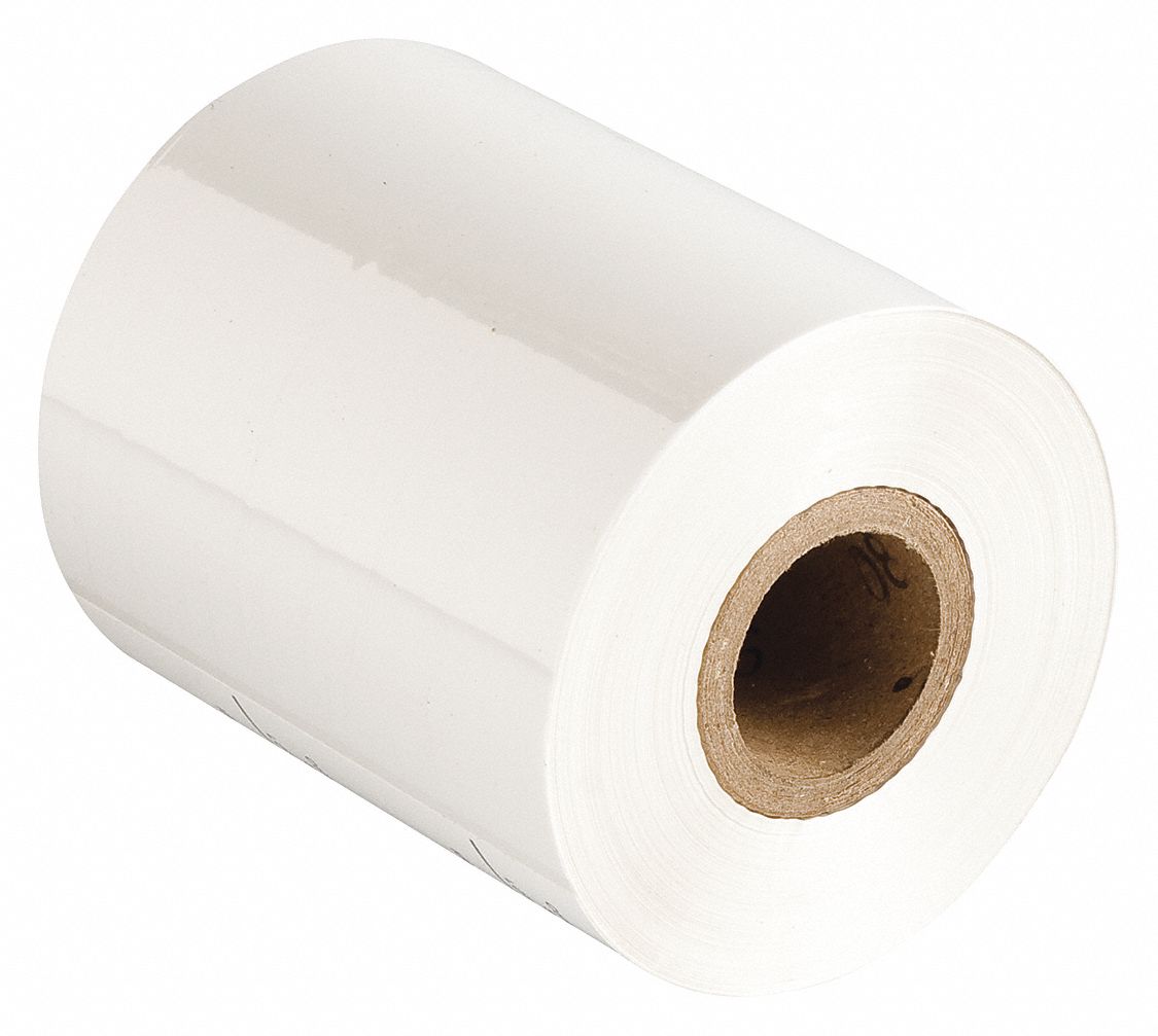 Single-Color Printer Ribbon: 3 1/4 in x 984 ft, White, Resin, R6800