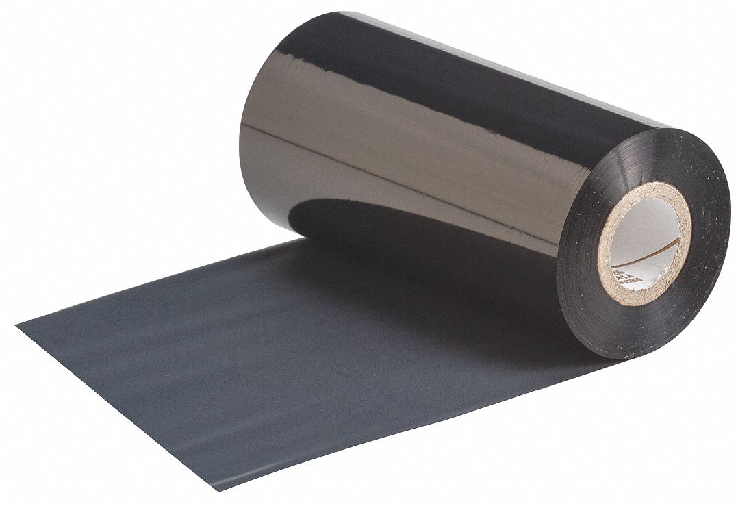 Single-Color Printer Ribbon: 5 1/8 in x 984 ft, Black, Resin, R6000