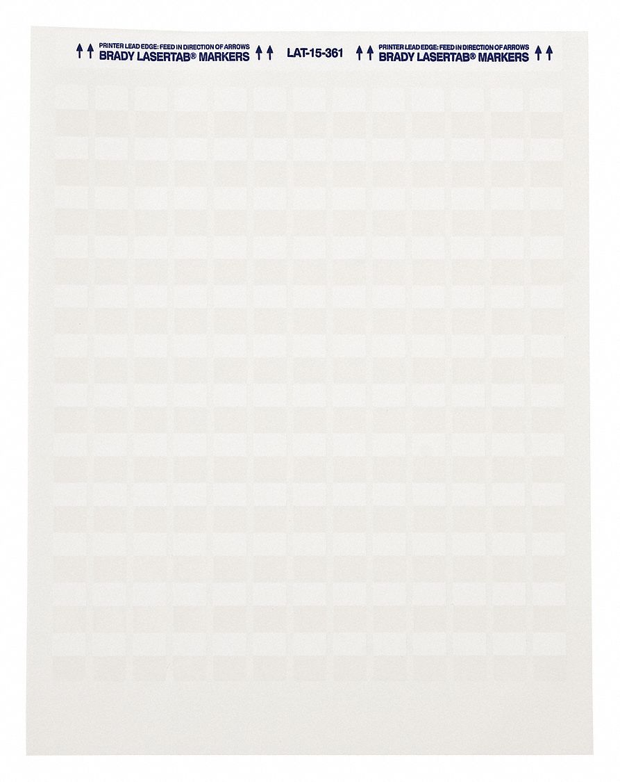 Wraparound Label: 3 5/32 in x 1 in, Polyester, White (Matte), For 16 AWG to 10 AWG Wire Gauge