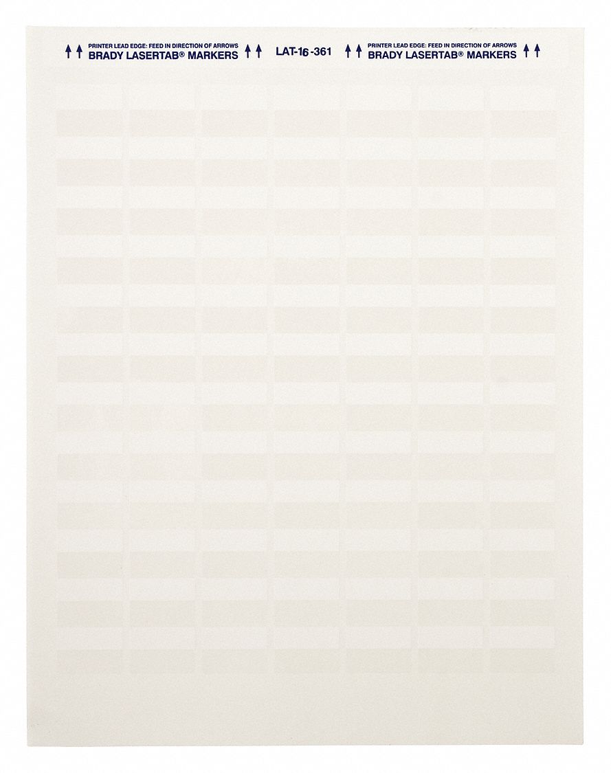 Wraparound Label: 3/4 in x 1 in, Polyester, White (Matte), For 26 AWG to 20 AWG Wire Gauge