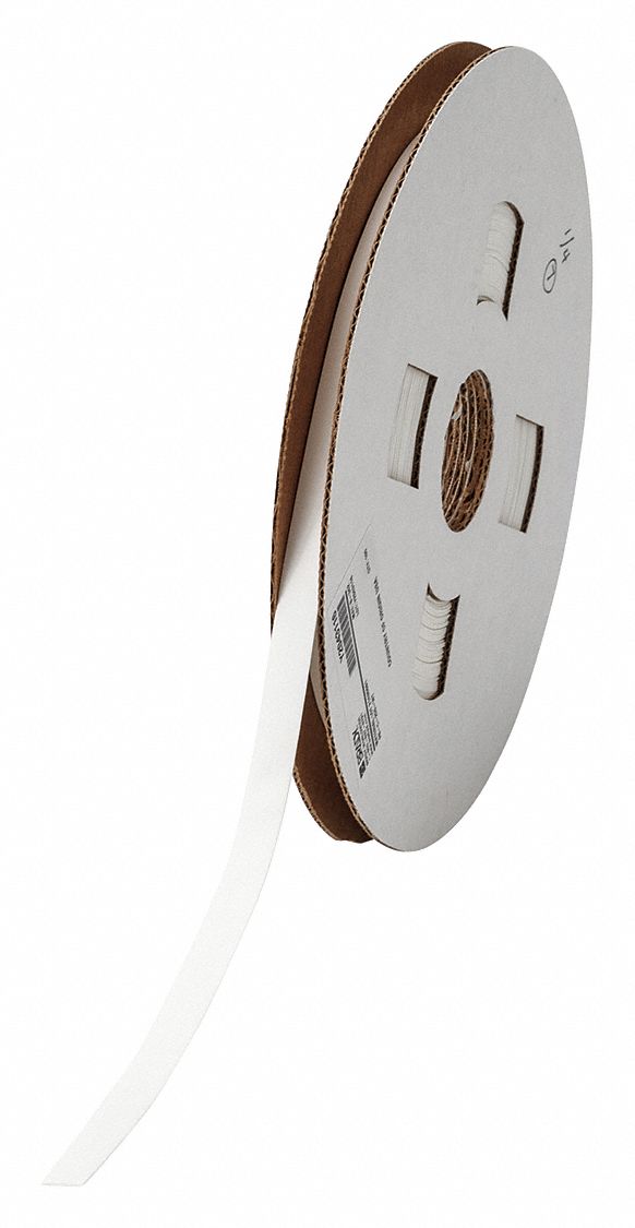 Sleeve Label: 7/16 in, Polyolefin, White (Matte), For 8 AWG to 16 AWG Wire Gauge