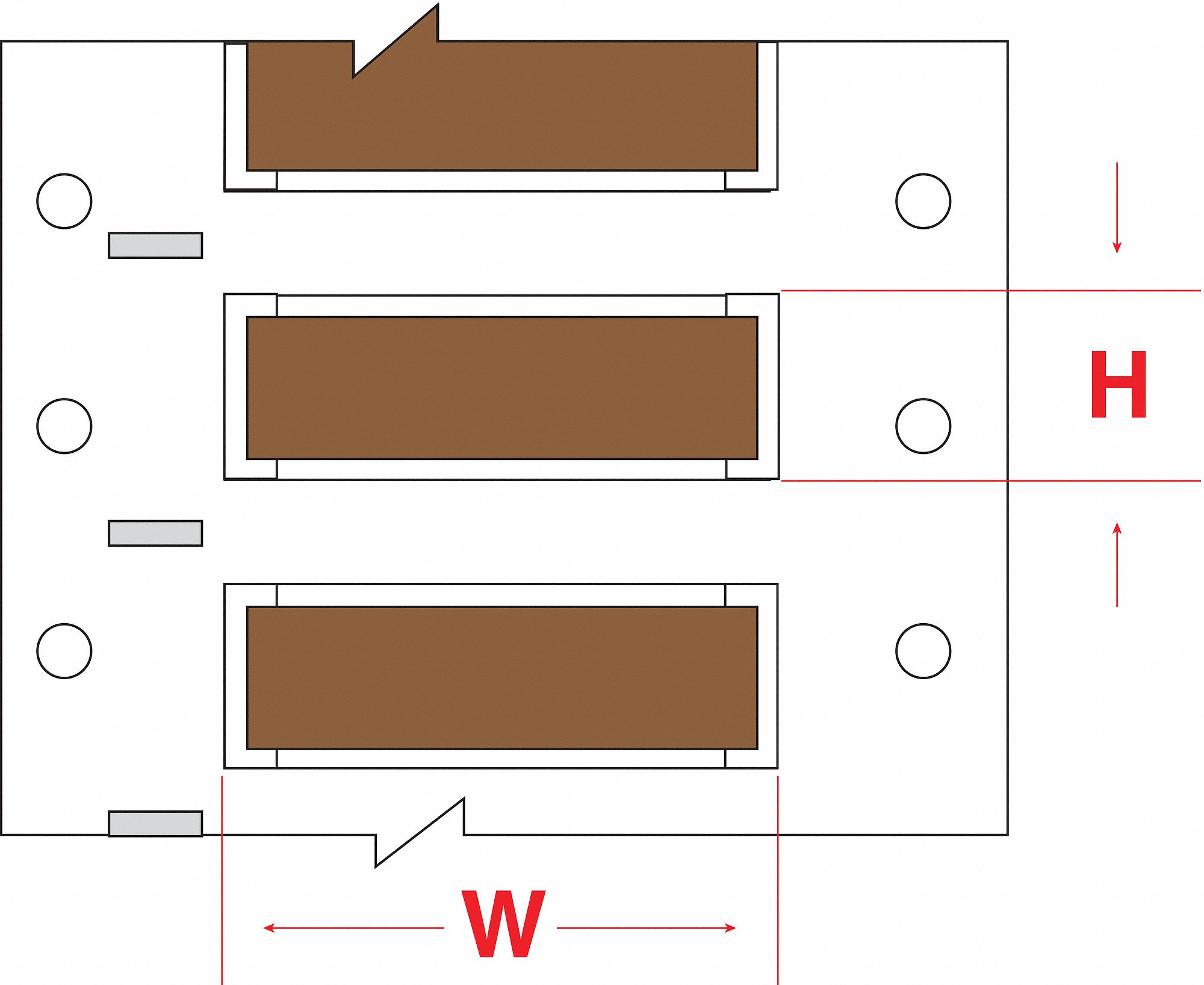Sleeve Label: 3/8 in x 2 in, Polyolefin, Brown (Matte), For 4 AWG to 12 AWG Wire Gauge