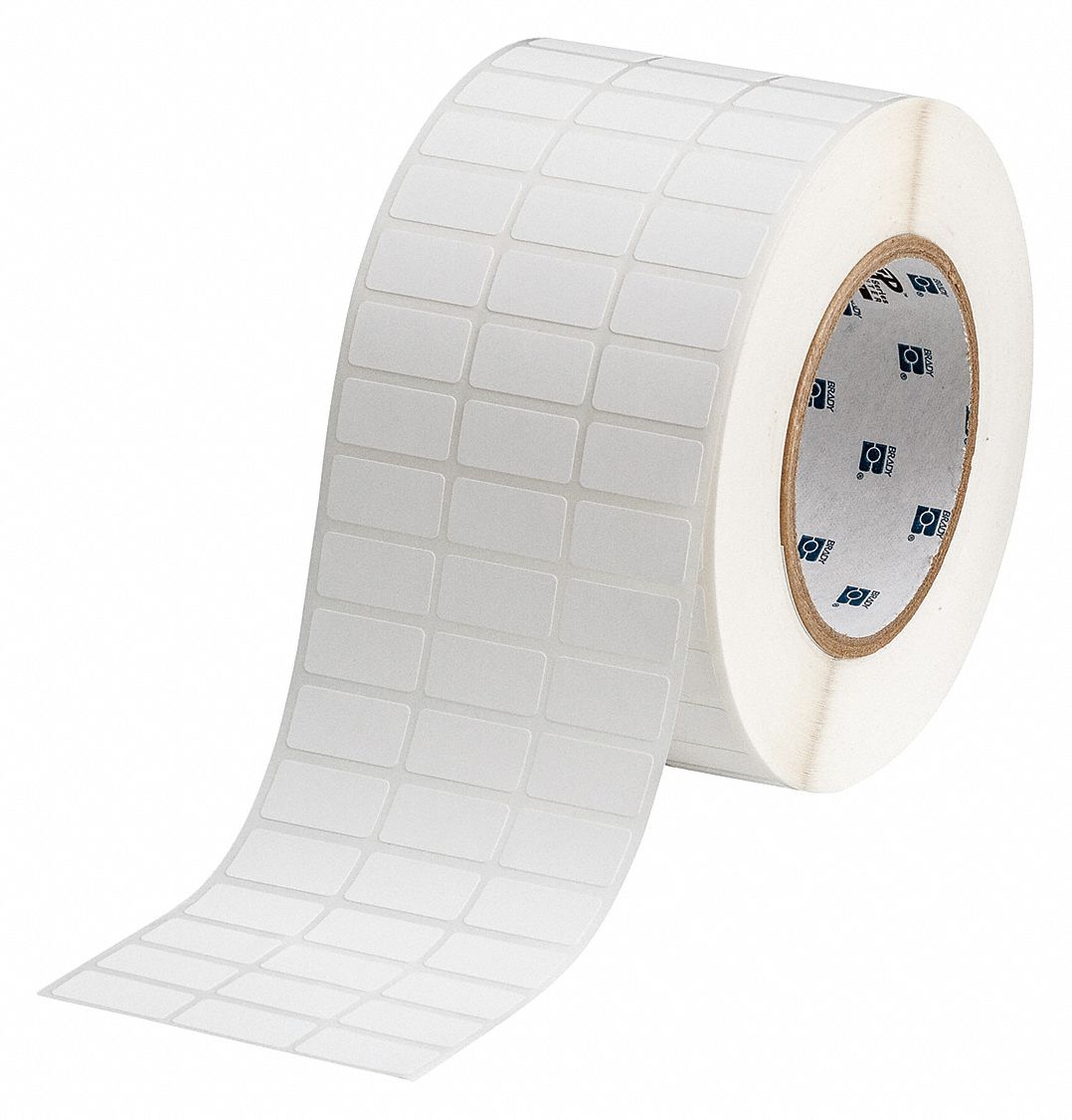 Pre-Cut Label Stock Roll: 1/2 in x 1 in, Acrylic, Removable Adhesive, 10, 000 Labels, Removable