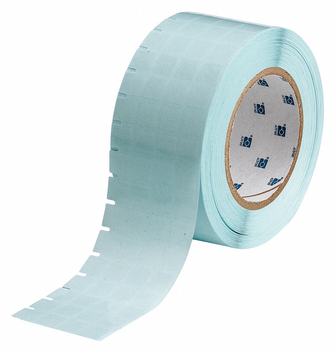 Pre-Cut Label Stock Roll: Tamper Indicating, 1/2 in x 1/2 in, 1/2 in, Clear (Gloss)