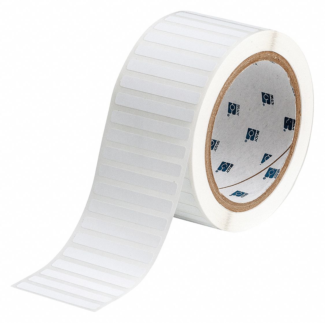 Pre-Cut Label Stock Roll: Tamper Indicating, 1/4 in x 2 in, 1/4 in, White (Matte)