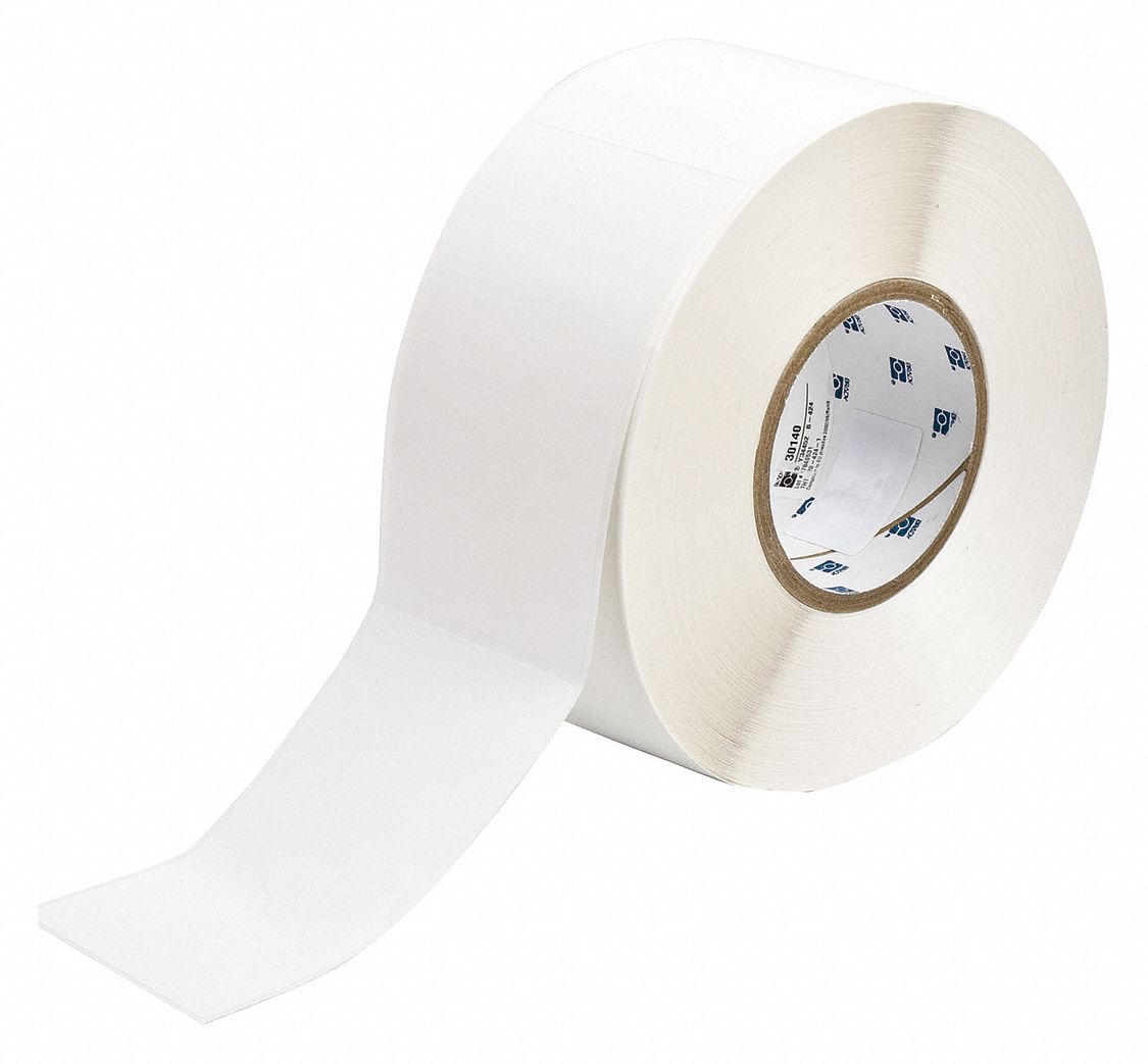 Pre-Cut Label Stock Roll: 5 in x 3 in, Rubber, Permanent Adhesive, 1, 000 Labels, Permanent