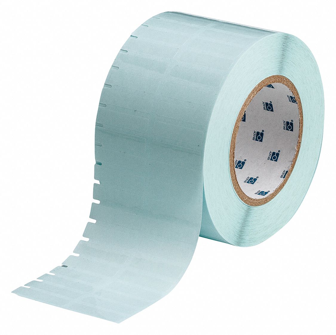 Pre-Cut Label Stock Roll: Tamper Indicating, 3/8 in x 1 1/2 in, 3/8 in, Clear (Gloss)