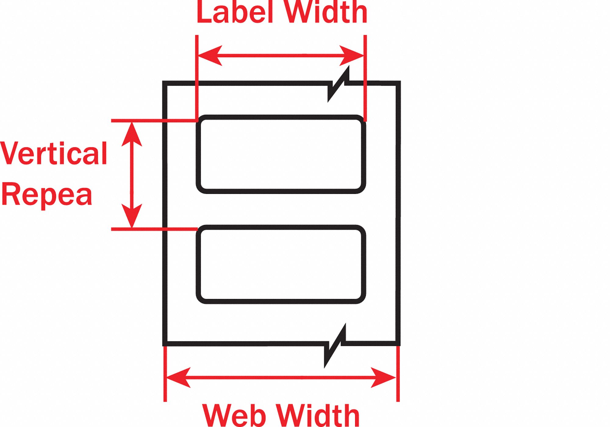 Wraparound Label: 3/4 in x 1/2 in, Nylon, Black on White, For 22 AWG to 10 AWG Wire Gauge