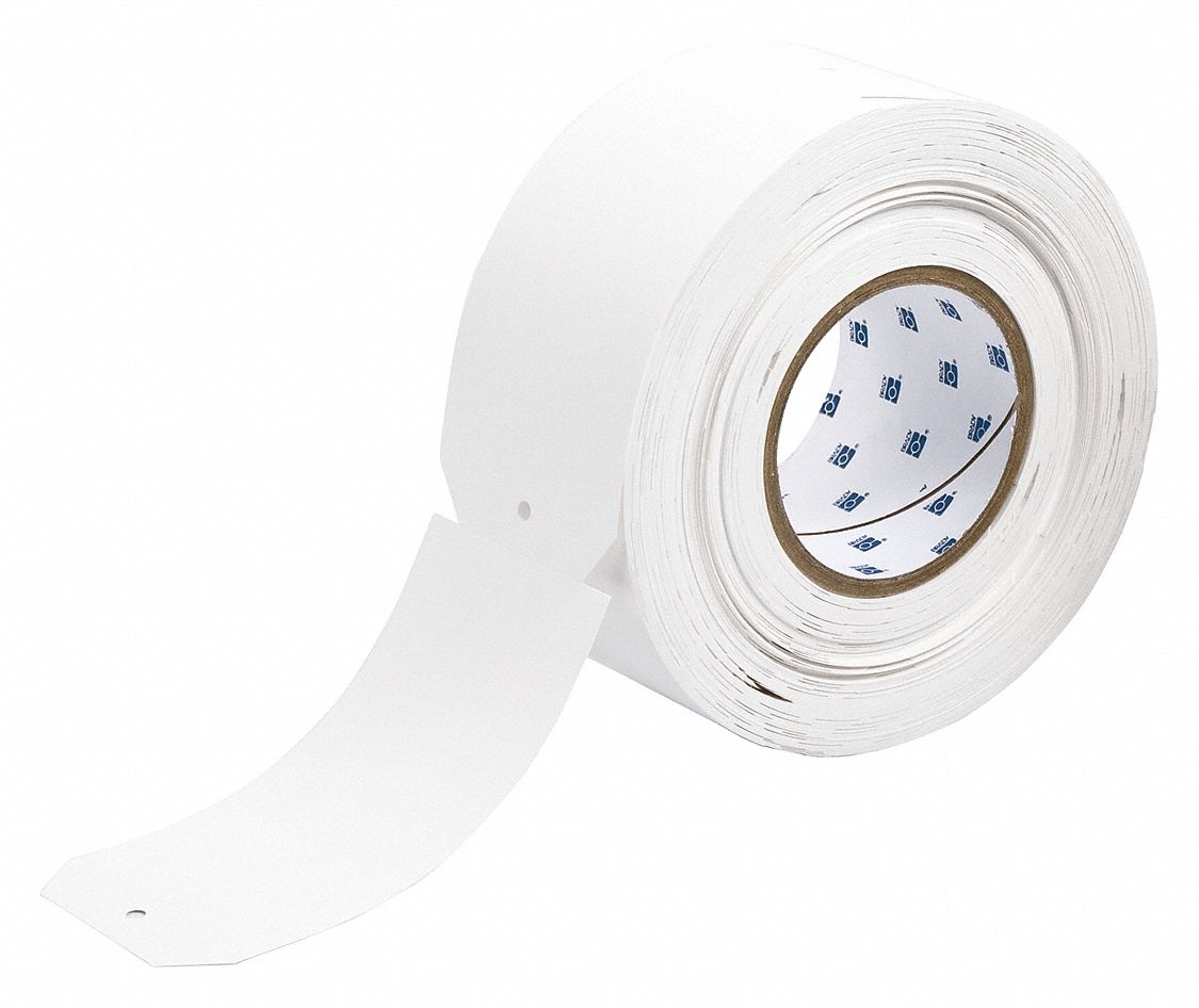 Pre-Cut Label Stock Roll: 6 in x 3 in, Polypropylene, White (Matte), Indoor/Outdoor