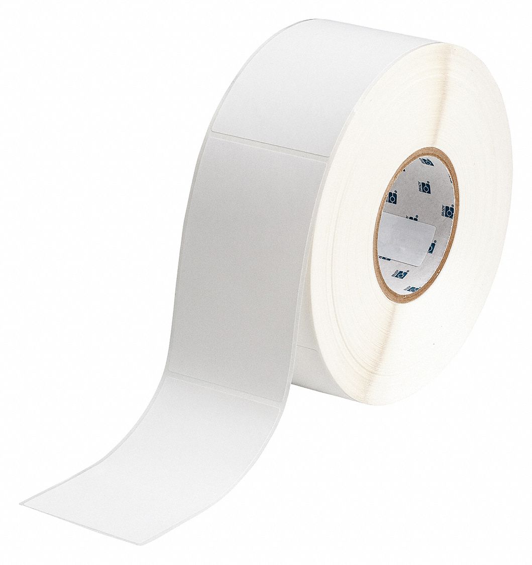 Pre-Cut Label Stock Roll: 5 in x 3 in, Acrylic, Permanent Adhesive, 1, 000 Labels, Permanent